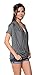 Free to Live Women's Lightweight Short Sleeve Criss Cross Pullover Nursing Top Charcoal