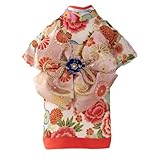 ONEKOSAMA OINUSAMA 犬 いぬ イヌ 服 猫 ネコ ねこ 着物 和装 和服 ドッグウェア お祭り お正月晴れ着 正月 七五三 小型犬 大型犬 小型 大型 [サクラボタン/M]