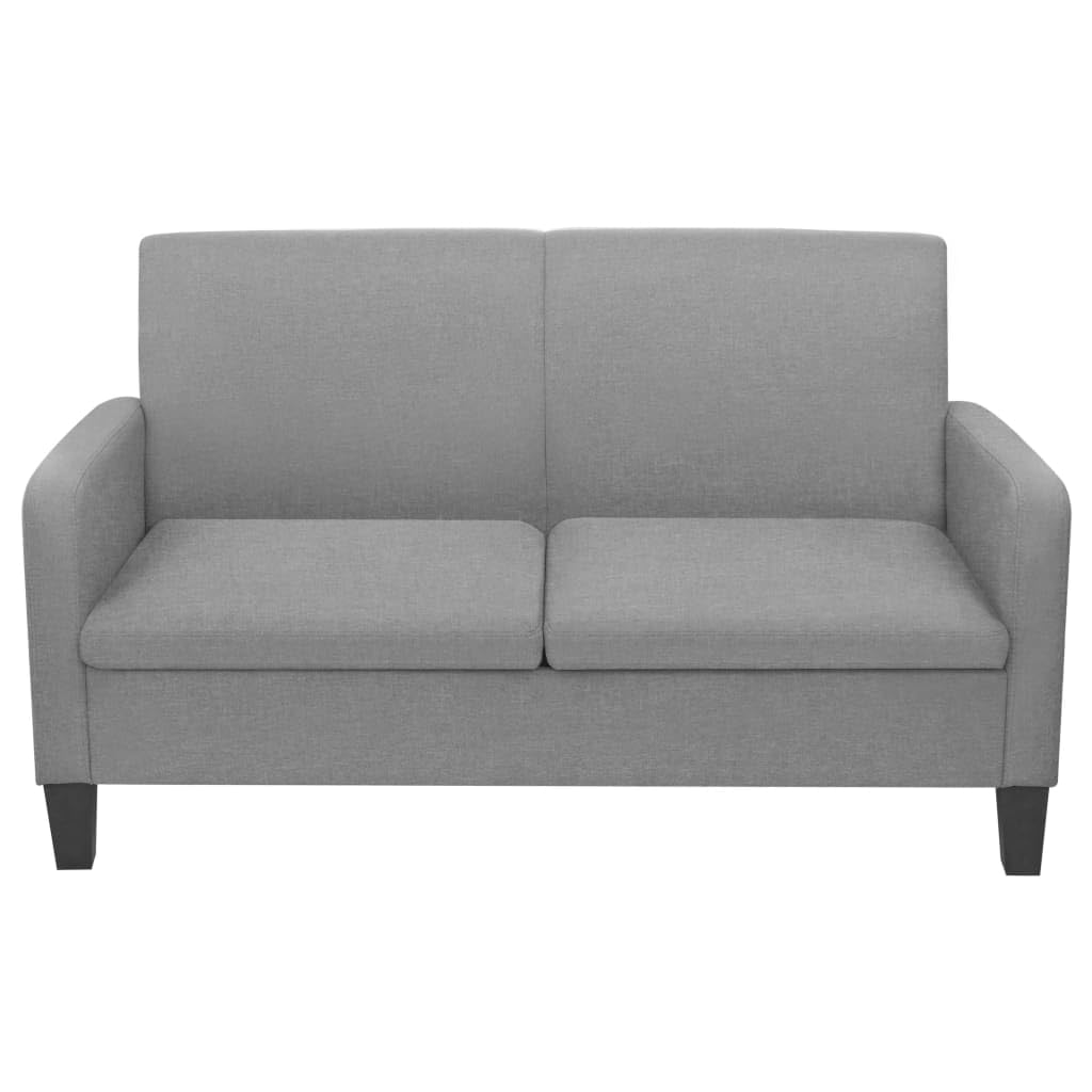 Canapé 2 Places, Causeuse de Salon Fauteuil Sofa 2 Places 135 x 65 x 76 cm Gris Clair