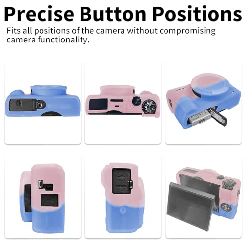 Funda de silicona para Canon G7X Mark III color rosa azul miniatura 5