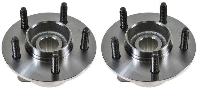 Image of TRQ 2 Piece Front Wheel Bearing & Hub Assembly Set 4WD Compatible with 1999-2003 Ford F-150 2004 F-150 Heritage