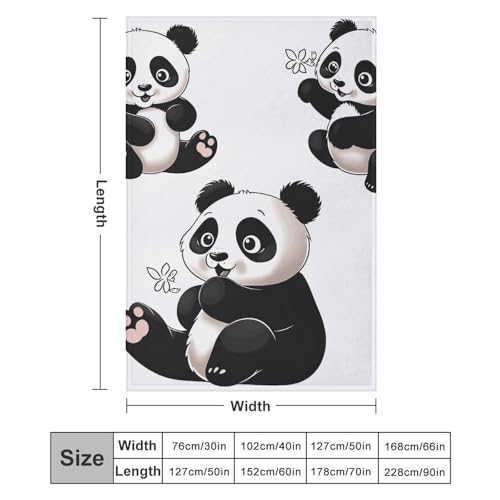 Couverture polaire panda idée cadeau douce et légère