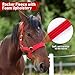 NIUTRIP Horse Halter with Wool Lining, Adjustable Halter for Horses Satin Hardware to Prevent Friction, Breakaway Halters for Horses,Perfect for Traction and Performance