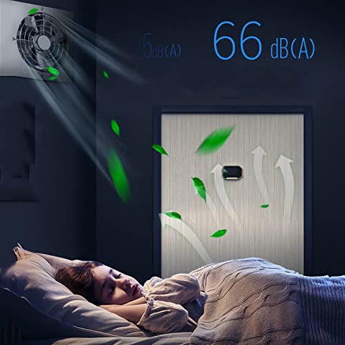Ventilador de extracción de velocidad ajustable de acero inoxidable, 12 pulgadas, ventilador de cocina, extractor de humo potente, ventilador de ventana con interruptor miniatura 5
