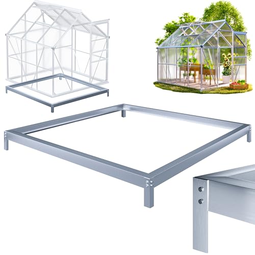 Gardebruk® Fondation Serre de Jardin 190x190cm Acier Inoxydable Cadre Acier matériel Montage...