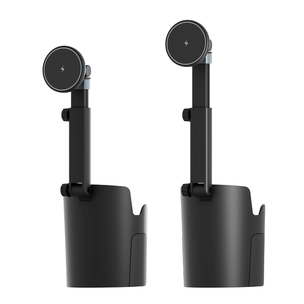 Supporto magnetico del supporto di tazza di plastica dell'automobile con i caricatori rapidi 15W regolabile in altezza per il telefono cellulare