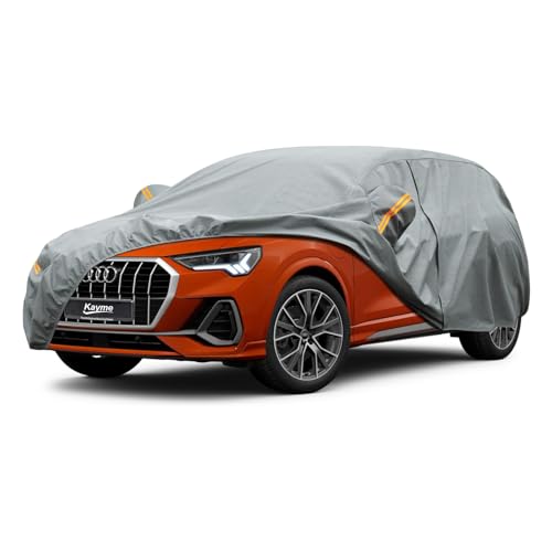 Kayme Heavy Duty Car Cover Waterproof Breathable, Custom Fit Audi Q3(2012-2025), Outdoor Full Cover Sun Rain UV Dust All Weather Protection. Shipping From European Warehouse