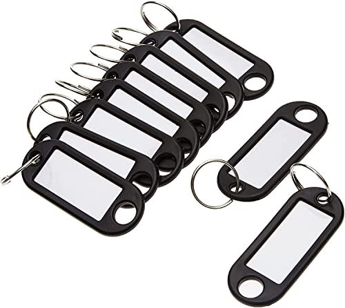 WEDO 262811801 Schlüsselanhänger zum Beschriften | schwarz | 100 Stück | mit Ring