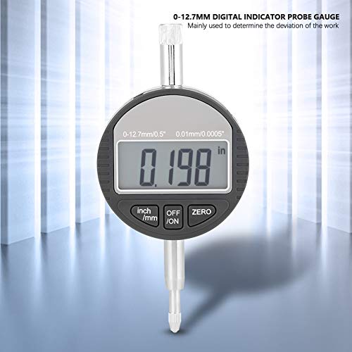 Akozon Digitale Wijzerplaat Indicator Digitale Sonde Indicator Gauge 0-12.7mm/0.5 ''Klok DTI Hoge Resolutie 0.01mm/0… - Image 3