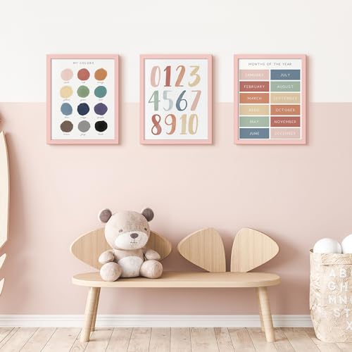 Image of upsimples 11x14 Picture Frame, Display Pictures 8x10 with Mat or 11 x 14 Without, Wall Hanging Photo Frames, Pink, 1 Pack