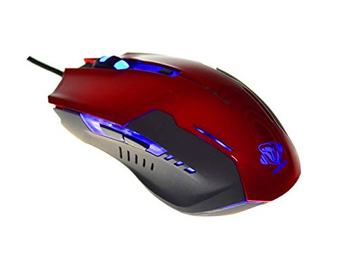 E-blue Auroza G Souris USB Optique 3000 DPI Droitier - Souris (Droitier, Optique, USB, 3000 DPI, Noir, Rouge)