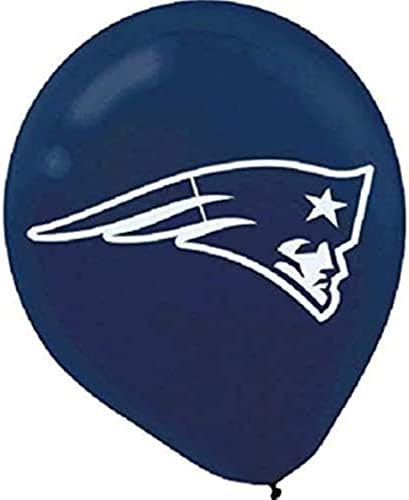 amscan "New England Patriots Collection" Printed Latex Balloons, Party Decoration