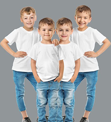 Image of Hangout Hub HH87 Tshirt for Boy's | Regular Fit | Super Combed Cotton Kids T-Shirt | Solid Plain Tees | Round Neck T Shirt | Half Sleeves |Pack of 2 | 3 | 4 | 5 |6