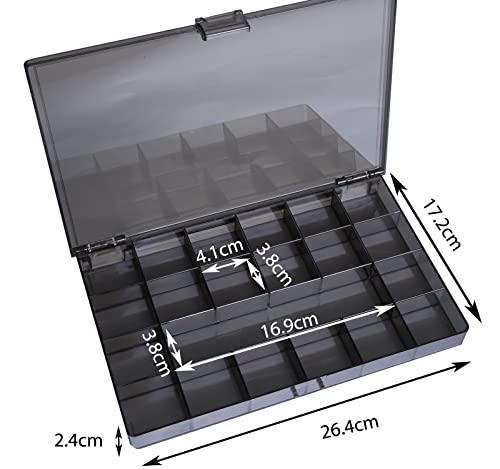 Image of Bead Organizer Conatiner (3 Pack) 21 Grids Diamond Painting Storage Containers, Portable Crafts Organizers and Storage, Black Compartment Container Storage for Jewelry, Fishing Tackles Glitter or Seed