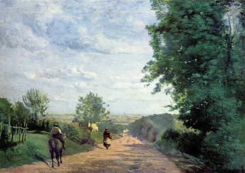 Tableau mural Corot Chemin de Sèvres - Toile de décoration pour grand mur de chambre 60x90