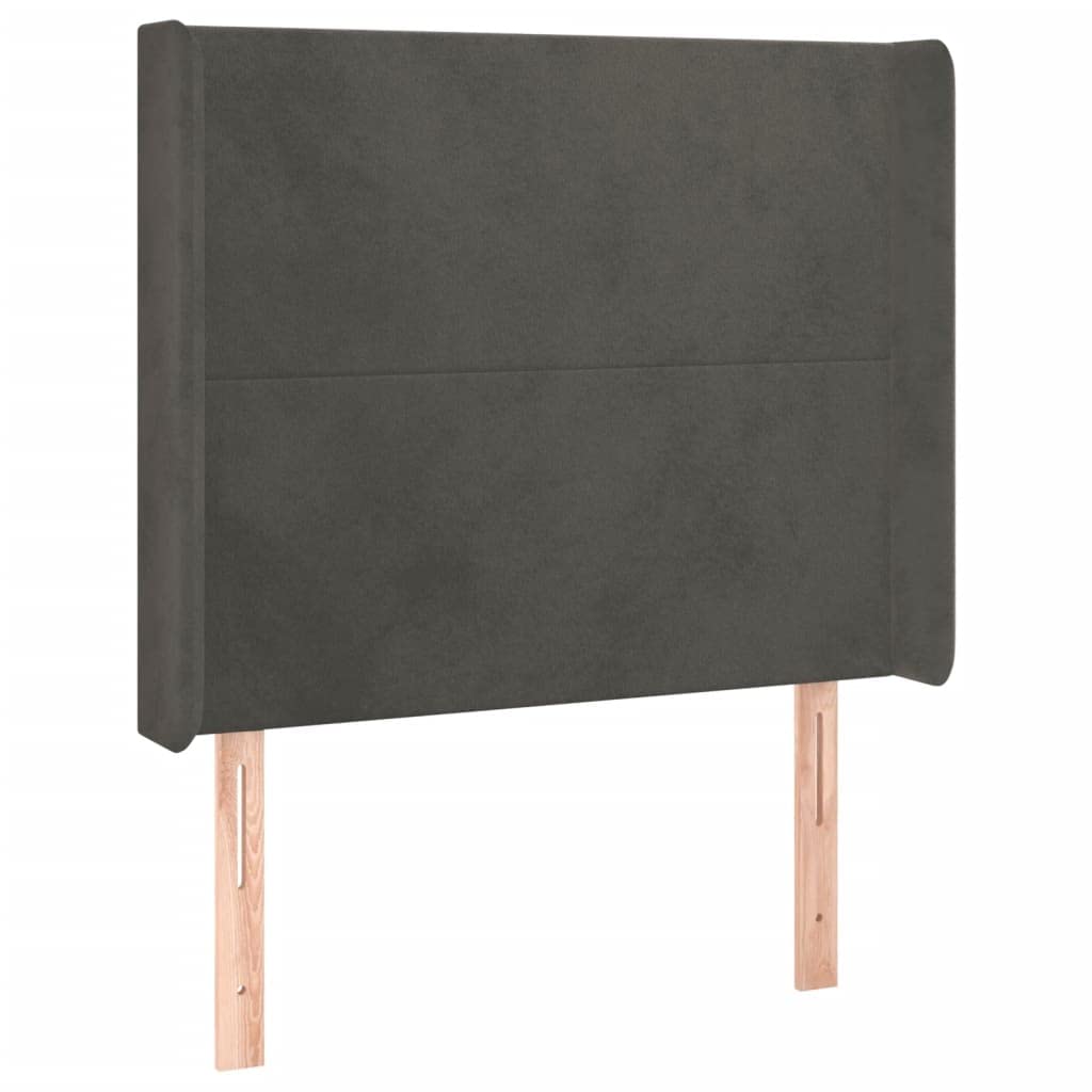 Kopfteile 2 Stück Samt Bettbezug Kopfschoner für Bett und Sofa, Hellgrau 100x5x78/88 cm, Weich und Pflegeleicht, Luxus Heimtextilien für Schlafzimmer