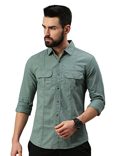 Image of Peppyzone Men's Regular Fit Cargo Shirt