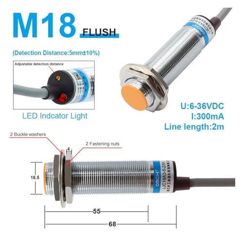 Sensor LJC18A3-5 NPN NC soluciona fallas de detección en superficies no metálicas 3