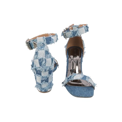 Image of Mochi Women Ankle Strap Block Heel Fashion Sandal