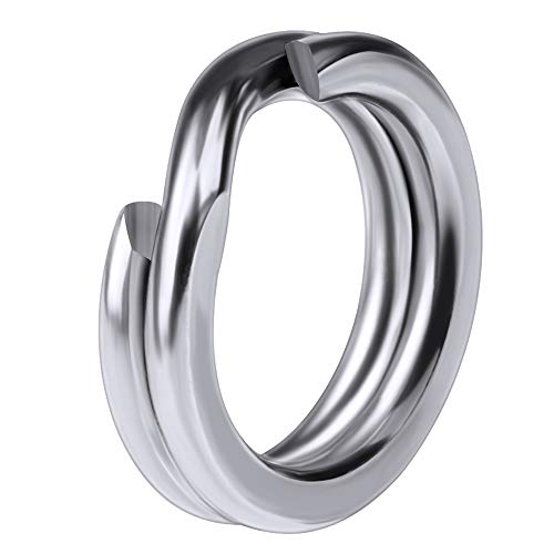 BAIKALBASS Fishing Stainless Steel Split Rings High Strength Solid Snap Ring Loop Metal Double Circle Heavy Duty Lure Tackle Chain Connectors Fishing Tackle 3# 200pcs