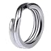 Baikalbass Fishing Stainless Steel Split Rings High Strength Solid Snap Ring Loop Metal Double Circle Heavy Duty Lure Tackle Chain Connectors Fishing Tackle 3# 200pcs