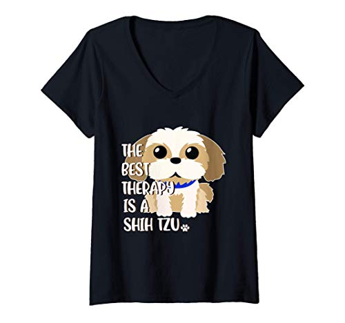 Donna The Best Therapy is a Shih Tzu Dog Maglietta...
