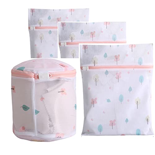 Kit Saco Protetor Lavagem De Roupas Máquina De Lavar Saco Ou Organizador Viagem Mala 4 Pçs
