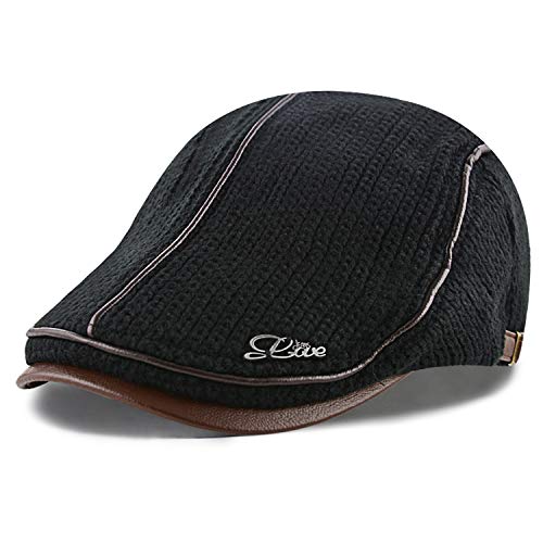 Image of M MOACC Men Beret Hat Cotton Adjustable Newsboy Hats Cabbie Gatsby Cap Driving Flat Caps