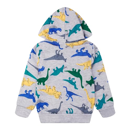 Image of Boys Toddler Zip Up Hoodie Kids Fall Winter Jacket Cute Sweatshirt With Hood 2-7 Years Old