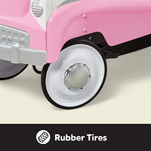 Kid Trax Toddler Classic Pedal Car, Kids 3-5 Years Old, Max Weight 59 Lbs, Durable Steel, Large, Pink #TOP4