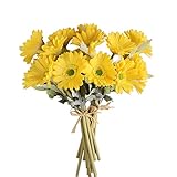 grtefhu 14Pcs Fake Daisies Flowers Artificial Centerpieces,Faux Gerbera Daisy Flowers Bouquet for Ho