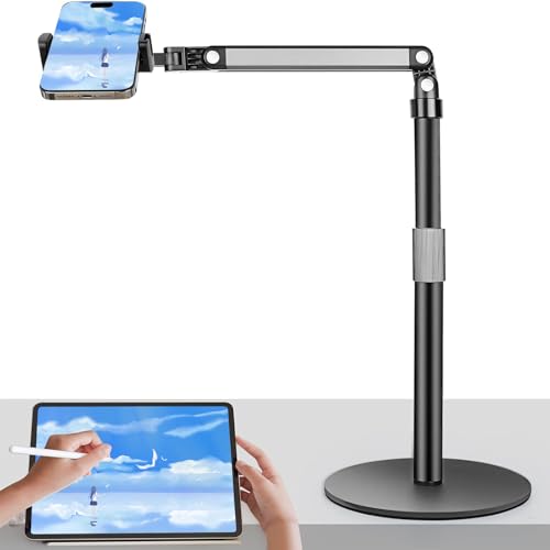 【Uso Professionale】Essenziale per artisti, insegnanti e creator. Utilizzatelo come cavalletto multifunzione per: pittura, calligrafia, video unboxing, corsi online o monitor chirurgici. Il supporto treppiede smartphone è certificato per uso continuo 24/7.