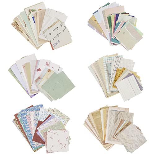 SZCXDKJ - 360 feuilles de fournitures de journal vintage, matériel de scrapbooking, papier de papeterie, papier décoratif esthétique, dessin, journal de voyage