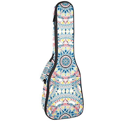 Sac étanche pour ukulélé ténor et soprano : housse rembourrée à motif bohème