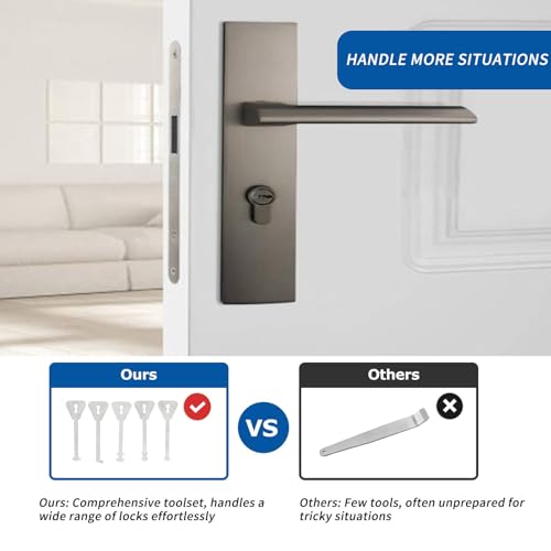 Conjunto de chaves mestras de aço inoxidável de substituição, conjunto de chaves de bloqueio de esqu