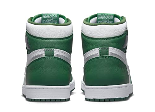 Jordan Air 1 Retro High OG Herren-Sneaker, Gr&uuml;n-Wei&szlig; (Gorge Green/Metallic Silver-wh), Gr&ouml;&szlig;e 47,5, 47 EU