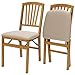 Stakmore Slat Back Folding Chair Finish, Set of 2, Oak