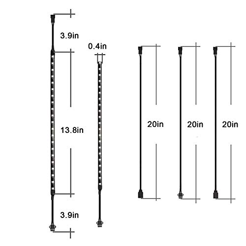 airgoo Addressable RGB PC LED Strip, 13.78 x 0.39 x 0.12 inches Clear Silicone Covering, for 5V 3-pin argb Header or AG-DRGB16 SignalRGB Controller(Not Included), Built-in Magnets, Easy to Install