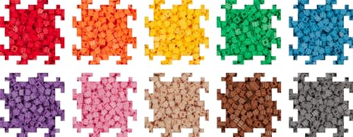 Cefa Toys - Pix Brix Pixel Art, brinquedo de construção horizontal, vertical e diagonal, cria mosaicos, figuras 2D e 3D, 500 peças pretas, compatível com outras marcas, crianças a partir dos 6 anos.