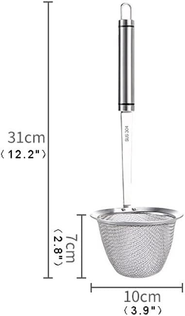 ENGENDER Strainer with Handle Kitchen Skimmer Pasta Strainer Stainless Steel, Ladle for, Noodles and Frying in