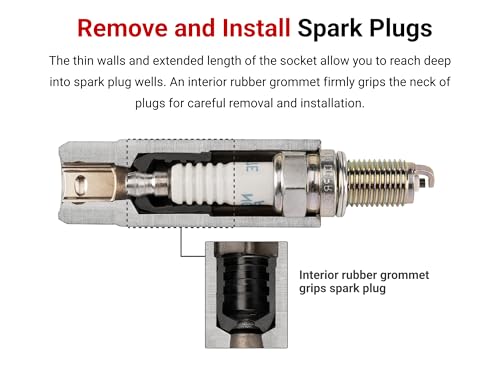 TEKTON 3/8 Inch Drive Spark Plug Socket Set, 3-Piece (5/8, 3/4, 13/16 in.) | SHD91003 by TEKTON - Used condition - Image 2