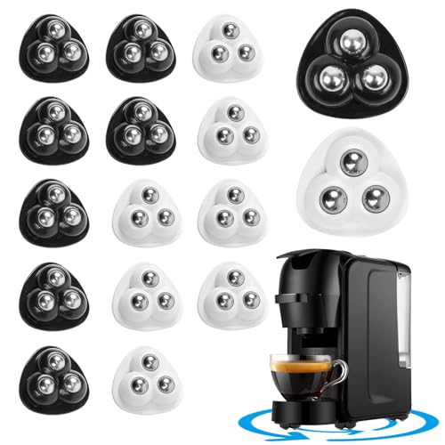 16 Piezas Minirruedas Autoadhesivas para Utensilios de Cocina, Ruedas para Electrodomesticos Pequeños, Mini Ruedas Adhesivas Giratorias 360°, para Muebles, Contenedores y Cajas de Almacenamiento