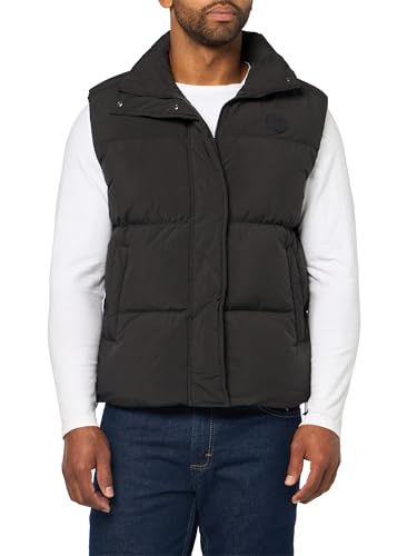 HUGO, Happy Logo Padded Vest, Space Black, L