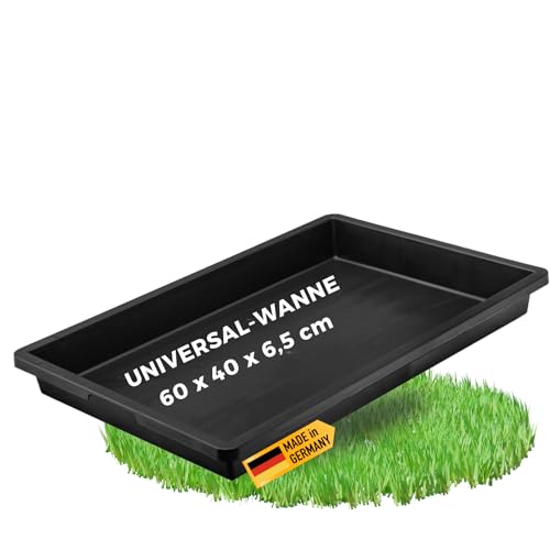 UDOPEA Manna Profi Pflanzschale 60 x 40 x 6,5 cm stabile Gewächshaus-Wanne ohne Bodenlöcher wasserdicht für Pflanzen, Anzuchten, Garten (1) (1)