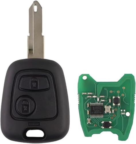 Llave completa con electrónica Compatible con 107 207 307 407 106 206 306 406 405 Partner C1 C2 C3 C4 Xsara Saxo Picasso Berlingo Aygo Carcasa Mando 434 MHz ID46 @Pro-Plip