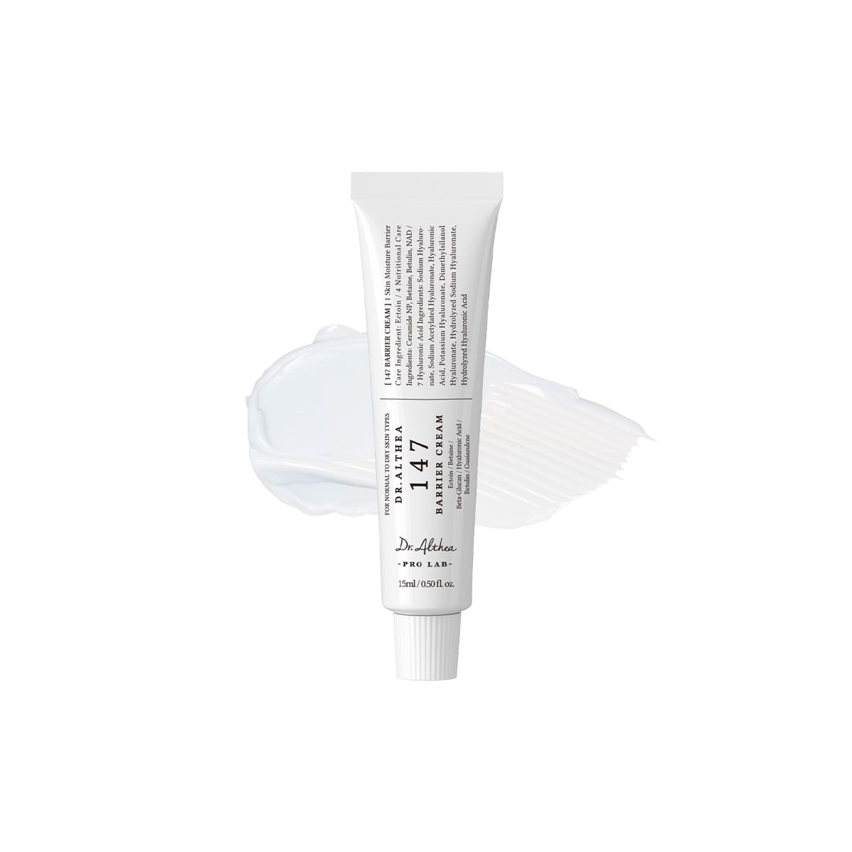 Dr.Althea 147 Barrier Cream, 0.50 Fl Oz (Ver.2 - Pack of 1) | Korean Skin Care, Deep Hydration, Daily Skin Care with Ceramides, NAD, Hyaluronic Acid, Ectoin, Vegan Face Moisturizer