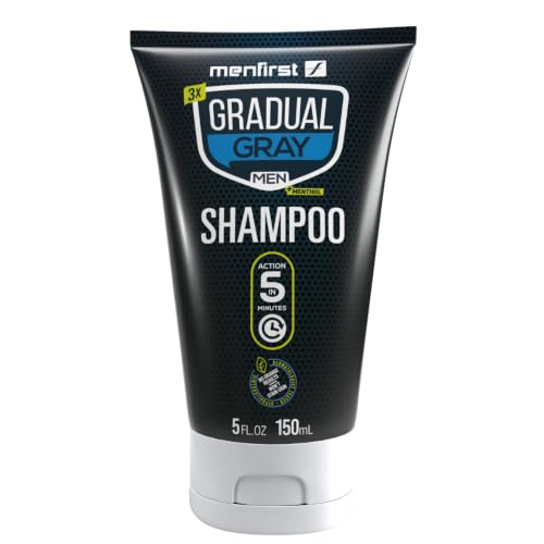 MENFIRST Gray Reducing Shampoo for Men – Hair Darkening Shampoo, Anti Grey Hair Color Restoring,...