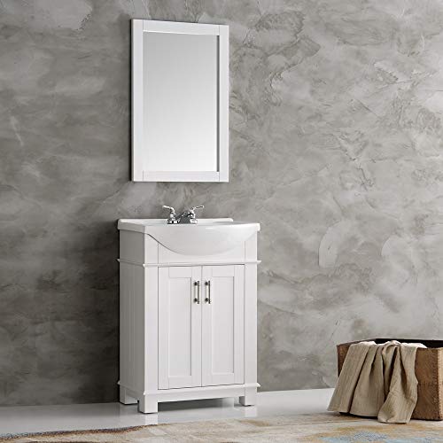 Fresca FVN2302WH-CMB Hartford 24" White Traditional Bathroom Vanity