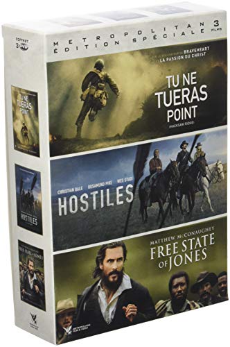 Coffret aventure 3 films : tu ne tueras point ; hostiles ; free states of jones