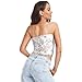 FRODOTGV Crane with Flower Summer Sexy Tube Top Fashion Women Strapless Hollow Out Tub Bra for Lady Party